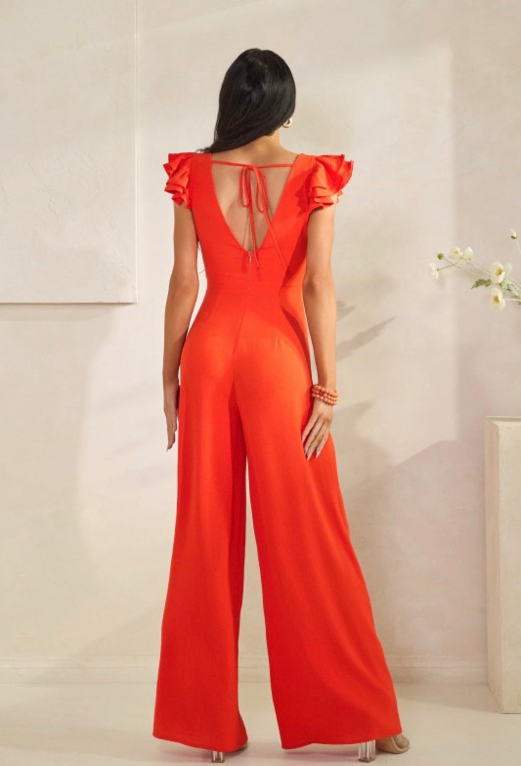 Airflow Double Ruffle Sleeve Jumpsuit