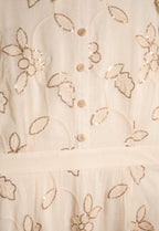 PUFF SLEEVE MIDI DRESS