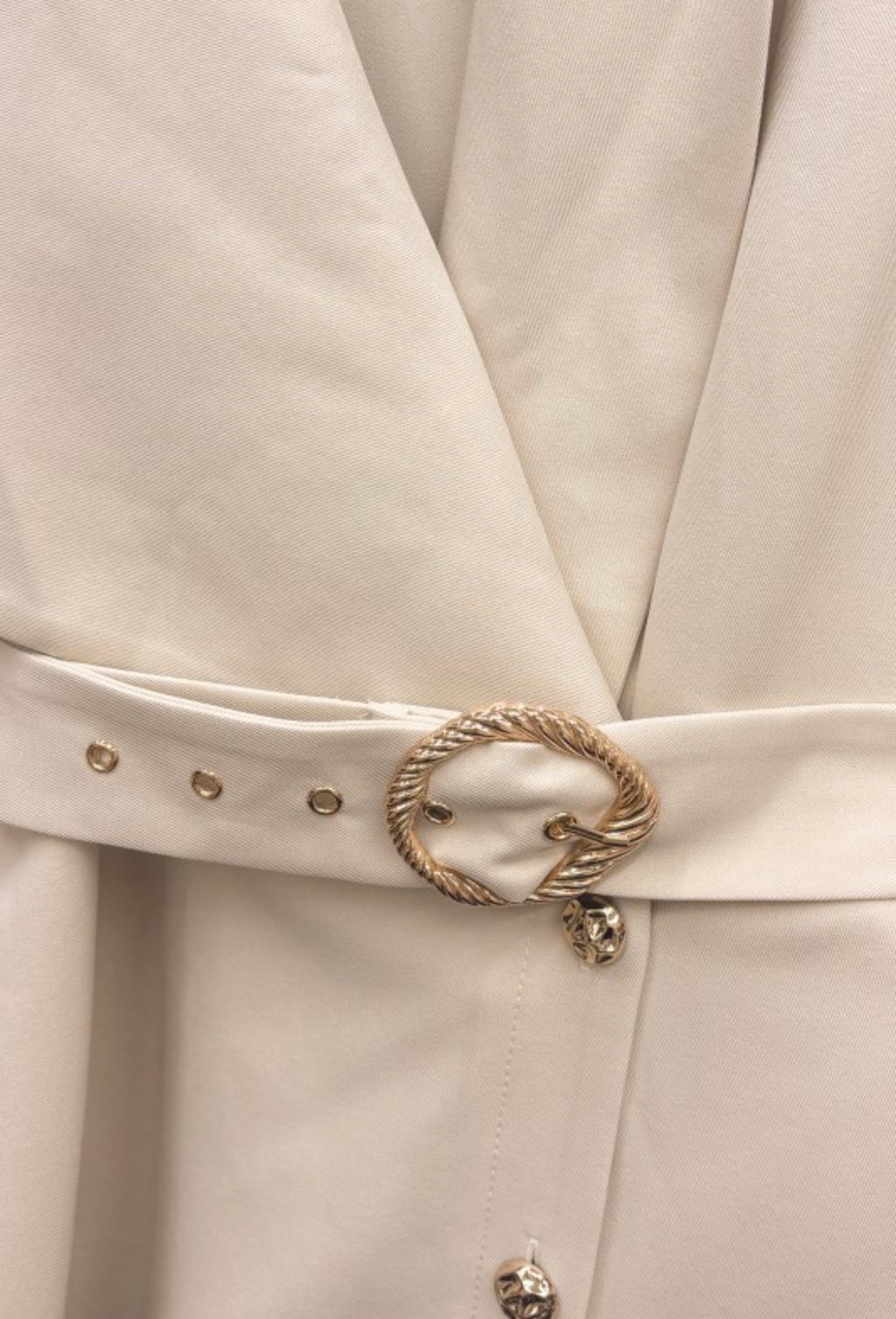 LONG SLEEVE BELTED MIDI DRESS