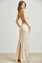 TURQUOISE PEARL SHELL MAXI 2PC SKIRT SET