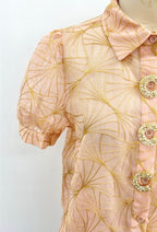 GOLD EMBROIDERED SHORT SLEEVE TOP AND SHORTS SETS