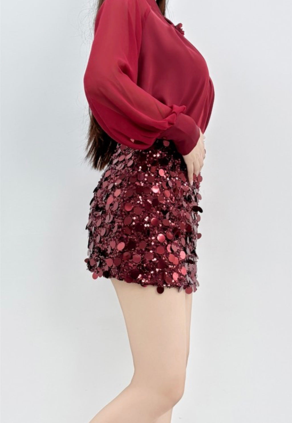 PAILLETTE SEQUIN MINI SKIRT