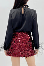 PAILLETTE SEQUIN MINI SKIRT