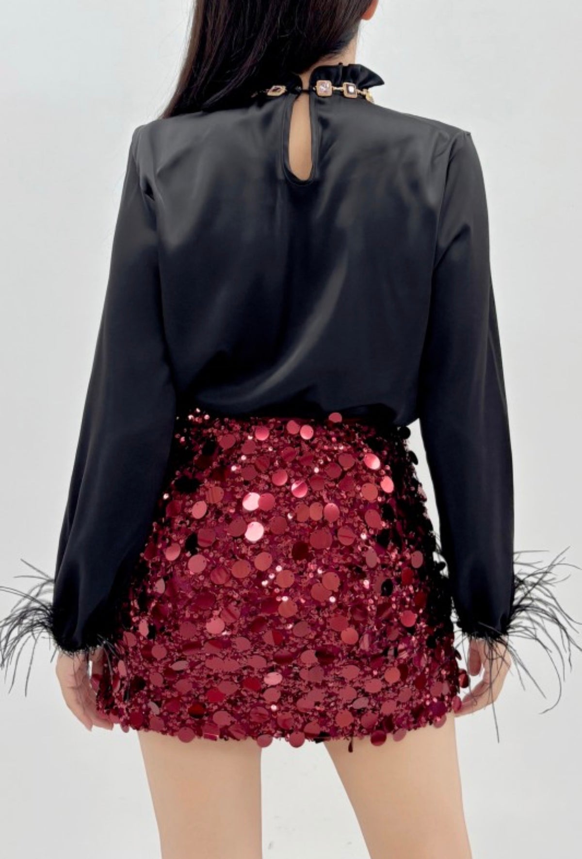 PAILLETTE SEQUIN MINI SKIRT