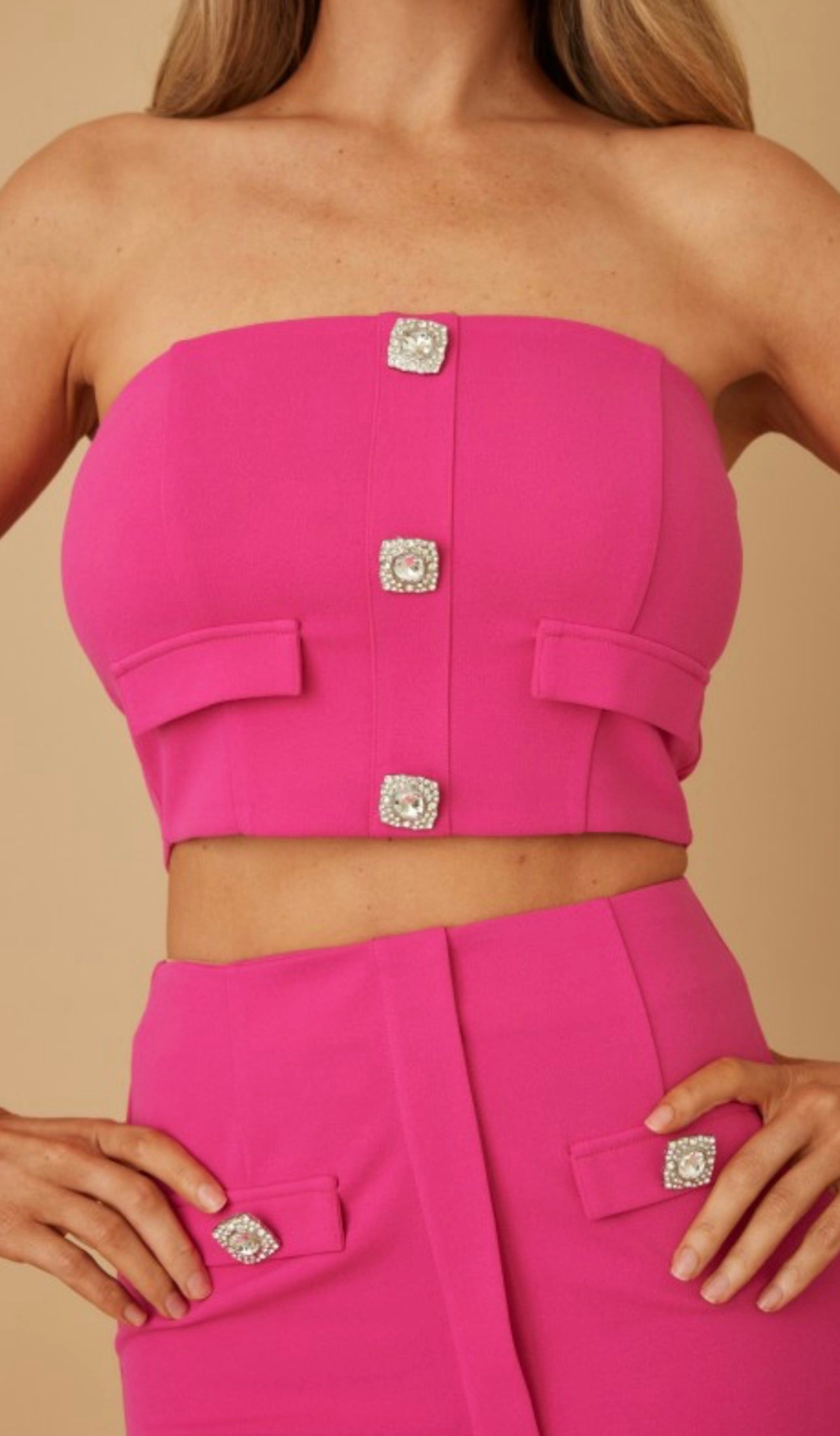 Casual Two Piece Pink Set