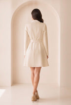 LONG SLEEVE BELTED MIDI DRESS