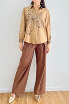 Embroidered Flower Shirt