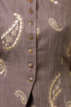 Embroidered Vest And Pan Set