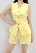 V-NECK VEST AND SHORTS TWO PIECE SET