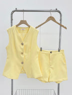 V-NECK VEST AND SHORTS TWO PIECE SET