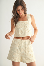 Floral Embroidered Two Piece Set