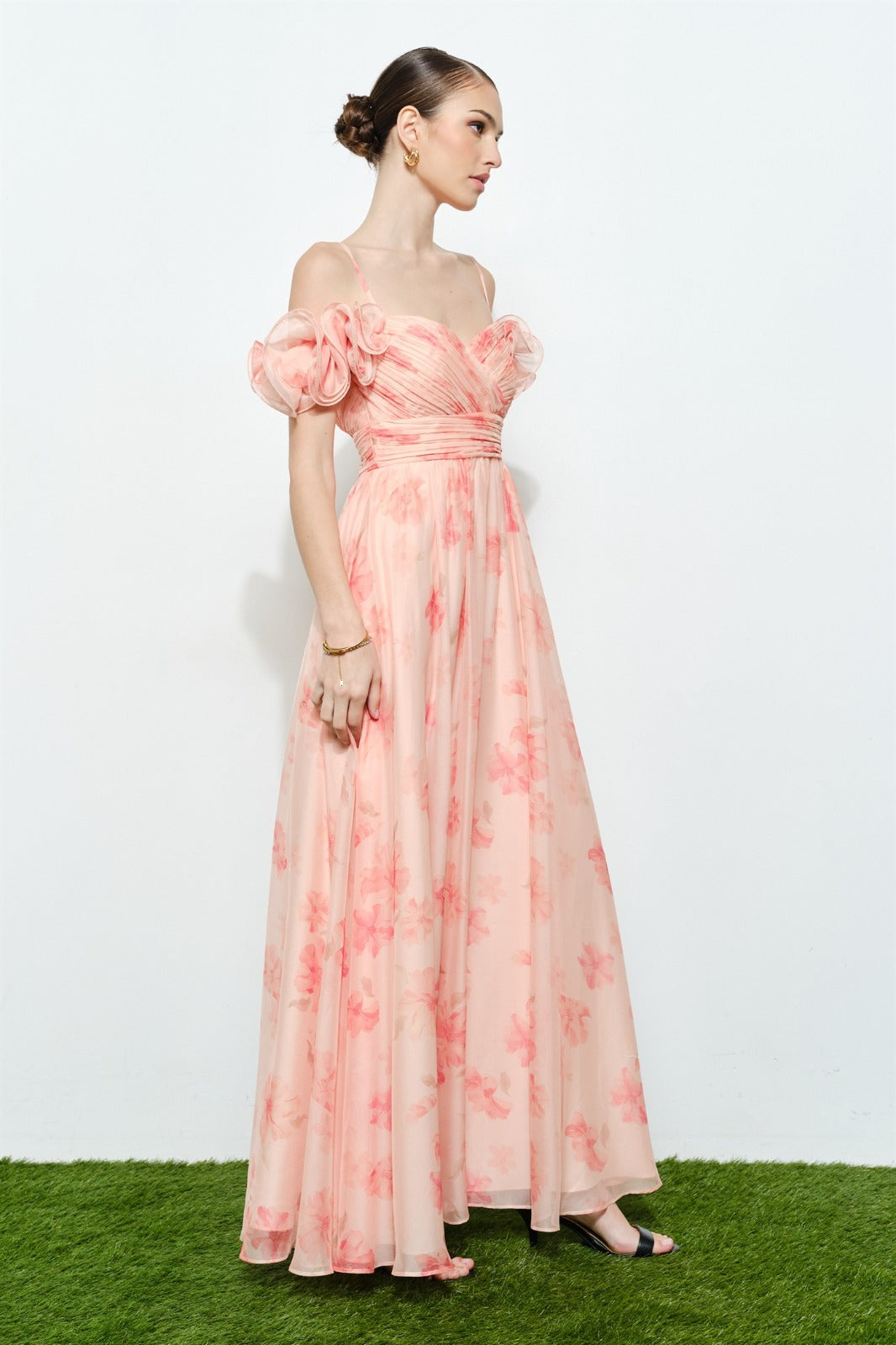 Blush Floral Evening Dress