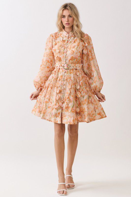 Floral Belted Dress