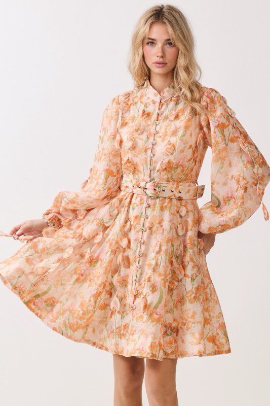 Floral Belted Dress