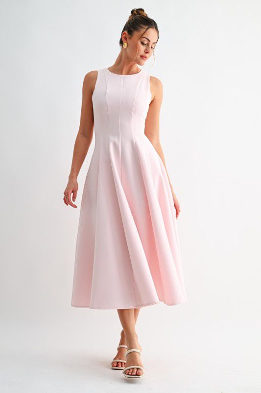 Elegant Sleeveless Blush Dress