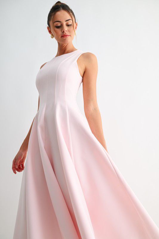 Elegant Sleeveless Blush Dress