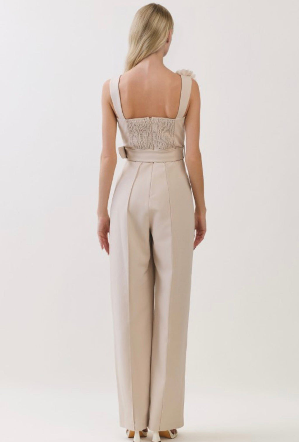 Chic Blossom Belted Jumpsuit