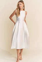 A-Line Midi Dress With Pockets