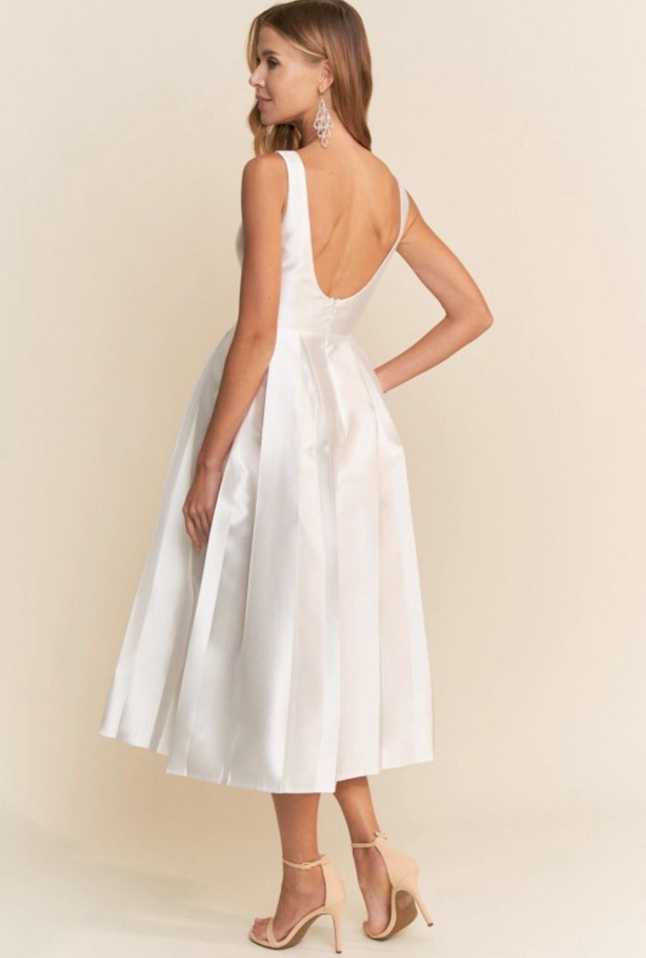 A-Line Midi Dress With Pockets