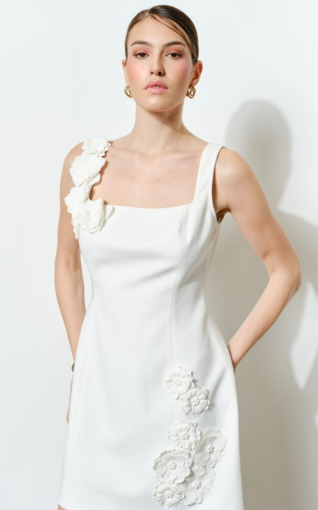 3D Flower Bodycon Mini Dress